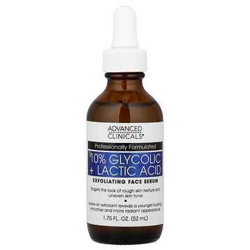 Advanced Clinicals, 10% 乙醇酸 + 乳酸精華，1.75 液量盎司（52 毫升）