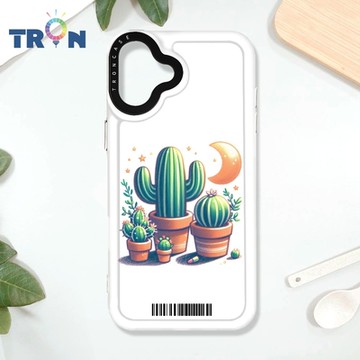 TRON iPhone 16 PLUS 月亮仙人掌集合 防摔太空載具殼 透白 軟硬 手機殼