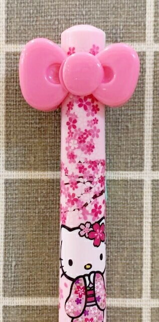 【震撼精品百貨】Hello Kitty 凱蒂貓 日本三麗鷗 KITTY 2C筆/2用原子筆-LOVE蝴蝶結紅#26272 震撼日式精品百貨