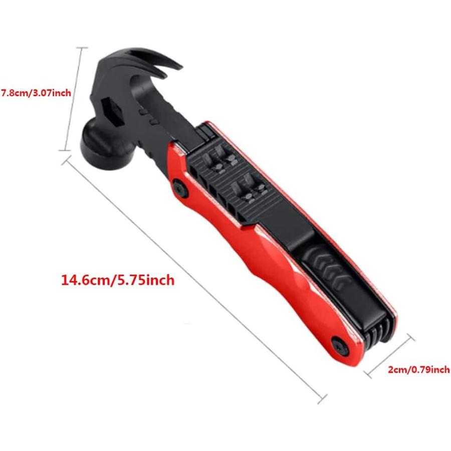 13 in Camping Multitools Hammer  Foldable Mini Multitool Hammer Camping Gear for Hiking  Hunting  Household Emergency  Outdoor Survival