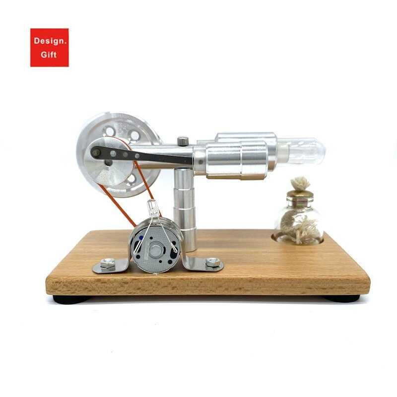 Heating Generator Stirling Engine Model Scientific Experiment Physics Experiment Wooden Floor Generator Model Toy Gift