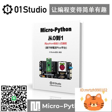 01科技《MicroPython從0到1》樹莓派 Pico Python開發板教程-時尚精品