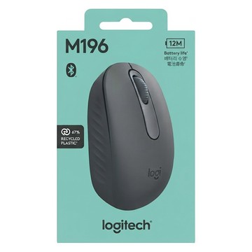 logitech 羅技 無線藍芽滑鼠  M196  石墨黑
