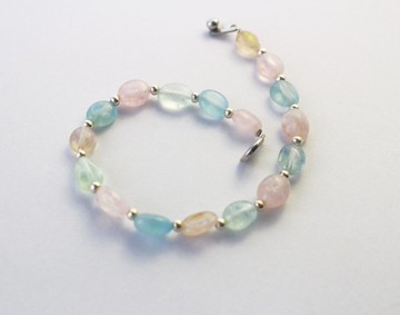 108 perles  彩彤/ 摩根石虹彩手鍊 5*7MM