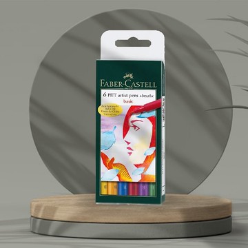 Faber-Castell藝術家級 PITT褻術筆(軟毛筆頭)細芯-標準色系