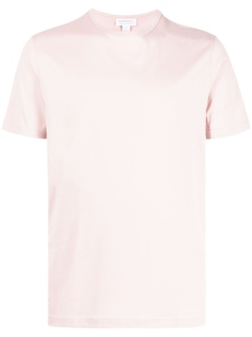 Sunspel - crew-neck cotton T-shirt - men - Cotton - L - Pink