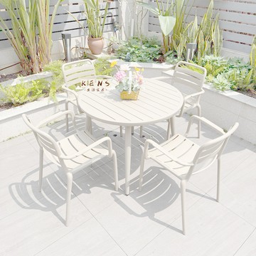 免運 可開發票 戶外桌椅組合 休閒桌椅 庭院桌椅 戶外庭院桌椅鋁合金防腐花園別墅陽臺休閑現代桌椅組合防水防曬工廠現貨直銷 售後保障 全館八折 店長新品推薦 5k1115