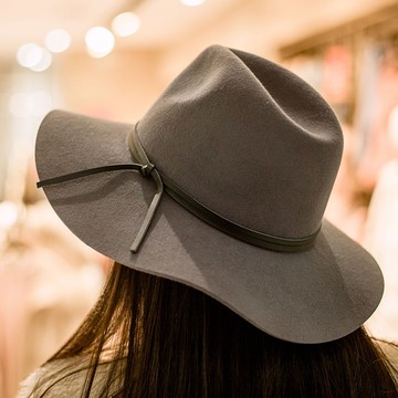 純羊毛呢禮帽女秋冬遮陽韓版女士英倫名媛潮大檐百搭時尚漁夫帽子 5z806