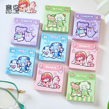 🍋檸檬青🍋 台灣現貨超可愛妖精的聚會系列4款40枚入迷你卡通盒裝貼紙手帳裝飾素材