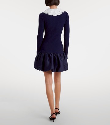 Self-Portrait Waffle-knit minidress
