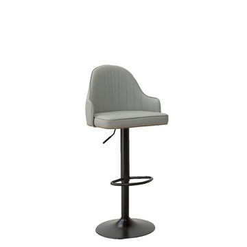 【Hampton 漢汀堡】扭亞特升降吧椅-米白-2入組(椅/升降吧椅/金屬椅架/吧台椅)