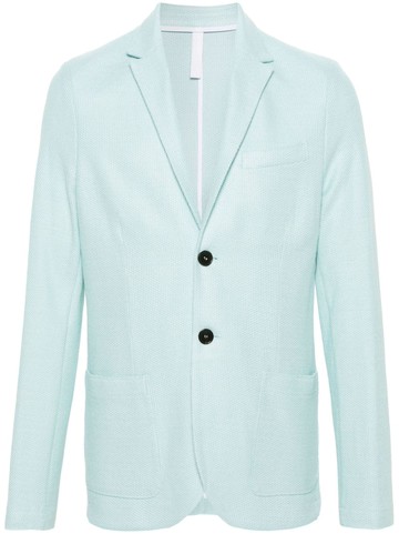 Harris Wharf London - single-breasted honeycomb blazer - men - Linen/Flax/Cotton - 56 - Blue