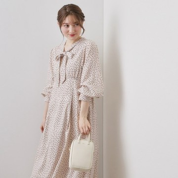 INDEX 蝴蝶結波點洋裝 C5855010【World Taiwan】