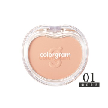 colorgram可麗格朗 裸感棉花腮紅餅-01暈染杏桃