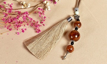 CYPRESS 霸王肖楠瘤花木珠吊飾