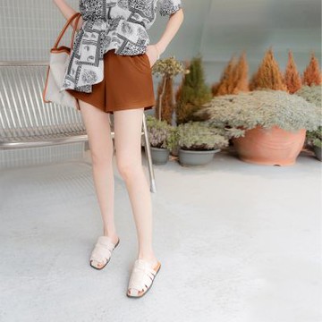 OB嚴選中大尺碼-涼感．冰箱空氣紗腰鬆緊短褲《BA6645》