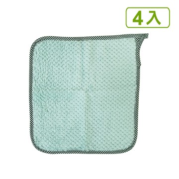 VICTORy 纖柔珊瑚絨擦手巾抹布-綠色(4入)