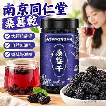 現貨免運✨黑桑葚乾 南京同仁堂 新疆特產大顆粒 泡茶泡水 無添加 吐魯番新貨 120g 家庭裝 抖音熱推