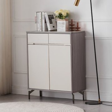 MUNA家居  2511-80型2.7尺玻璃鞋櫃  80X34X100cm