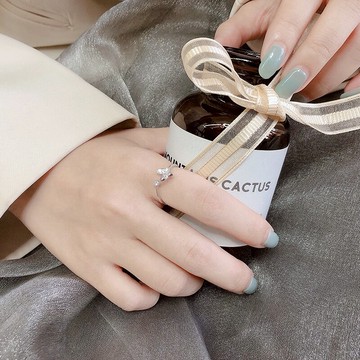 925純銀戒指女時尚個性輕奢小眾精致蝴蝶開口戒不褪色指環