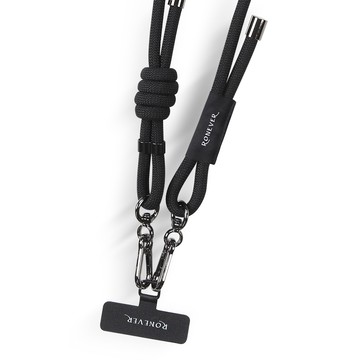 [RONEVER] 手機編織掛繩8mm/1.7M PD037 黑