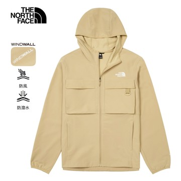 【特降】The North Face北面男款卡其色DWR防潑水輕量風衣｜83TLLK5