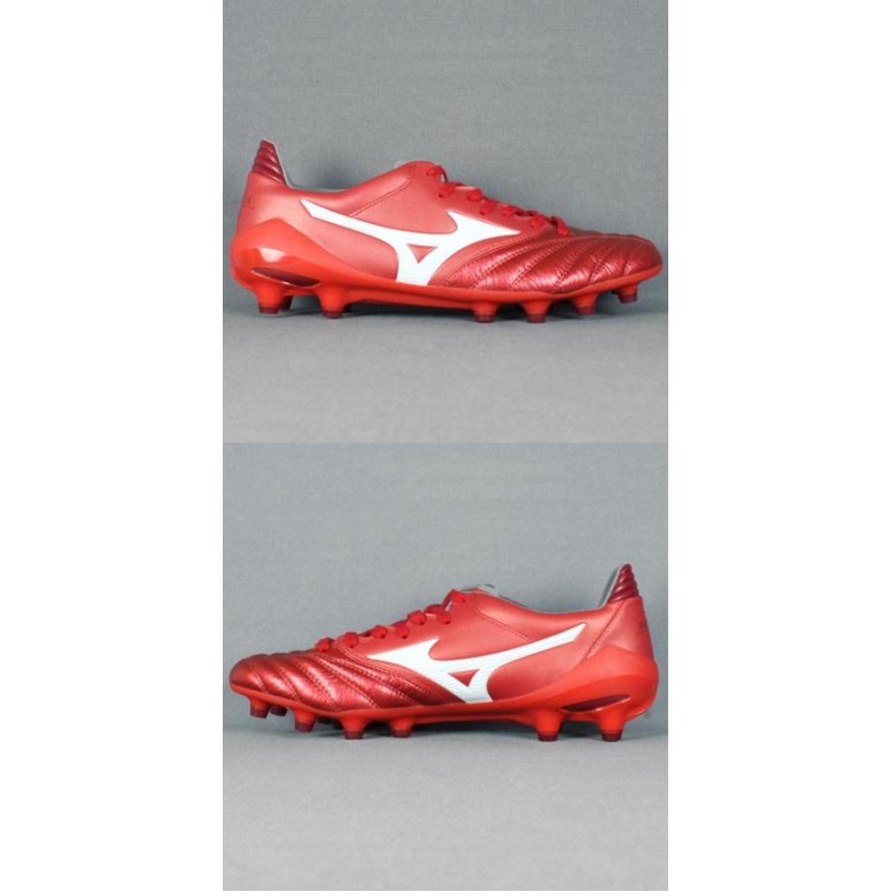 4mm黒シューレースMIZUNO MORELIA NEO Ⅱ P1GA185062  赤/白