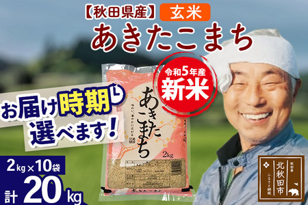 ＜新米＞秋田県産 あきたこまち 20kg(2kg小分け袋)令和5年産　お届け時期選べる お米 おおもり 配送時期選べる