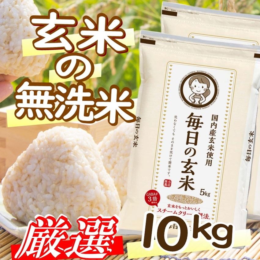 玄米 10kg 毎日の玄米 無洗米 送料無料 5kg ×2袋 国産 米 10キロ