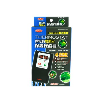 Mr.Aqua 水族先生 微電腦單/雙顯示控溫器(雙迴路、高溫斷電、離水斷電) 三重保護裝置  8 x 3 x 13cm  1入