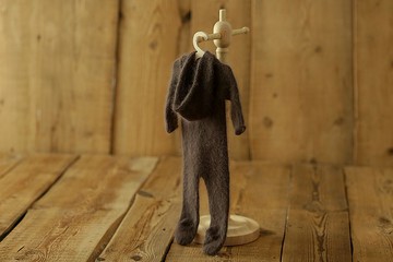 新生兒安哥拉連體衣、嬰兒連體衣、新生兒拍照道具、連體褲連帽