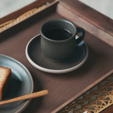 日本KINTO MUI 杯盤組 90ml - 咖啡棕