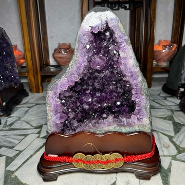 紫水晶洞 巴西晶洞ESPb+✨27.3kg♥️鈦晶 多彩瑪瑙 內洞下凹 紫水晶 水晶洞 晶洞 送禮收藏 A1697