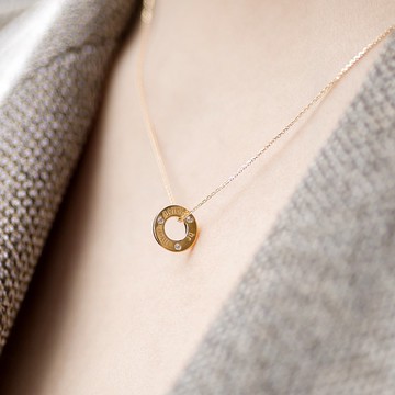 想起我18K環形墜 pense de moy 銘刻藝術風格