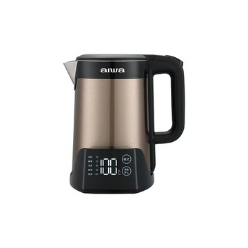 【AIWA 愛華】1.5L 三層防燙5段式控溫電茶壼 DKS1315｜香檳金／爵士黑