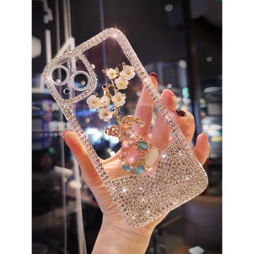 適用蘋果16promax施華洛水鉆手機殼新款高端全包iPhone15pro保護套高級感鑲鉆中國風時尚輕奢14plus外殼女款
