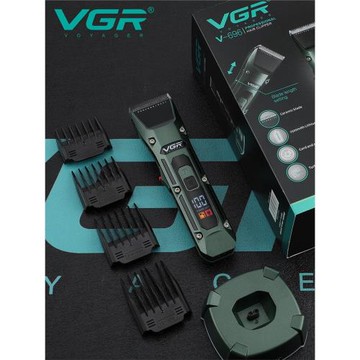 VGR696發廊理發充電電推剪專業液晶數顯油頭電推子家用電動理發器