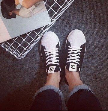 【JP.美日韓】簡約 黑皮 貝殼鞋 素面 百搭 球鞋 懶人鞋 套腳鞋