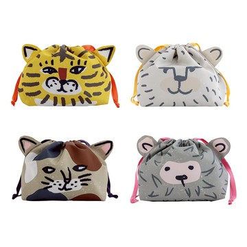 【日本 CDF ètendue 】 質感繪圖 動物造型 保冷/保溫 便當袋 (4款可選) 束口袋 束口便當袋 保冷保溫袋