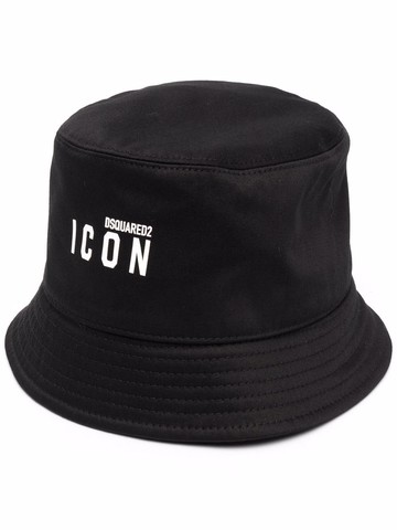 Dsquared2 - logo-print bucket hat - men - Fabric - M - Black