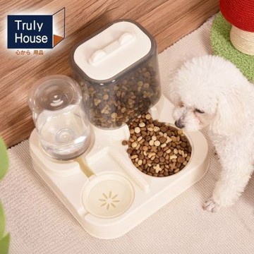 Truly House 自動餵食飲水一體 寵物餵食器 貓狗通用 飲水機