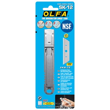 OLFA SK-12 新型全不鏽鋼安全工作刀/美工刀 (NOD)