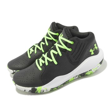 Under Armour 籃球鞋 Jet 21 男鞋 黑 綠 運動鞋 緩震 抓地 透氣 UA 3024260005