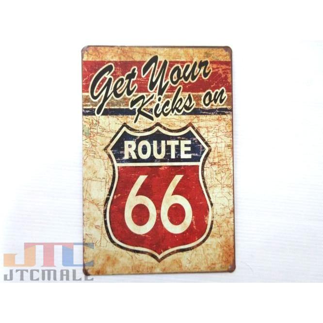 クリックポスト全国送料無料】ルート66 ROUTE66 アメリカ 広告 ブリキ看板 店舗用 NEON SIGN アメリカン雑貨 看板  LINEショッピング