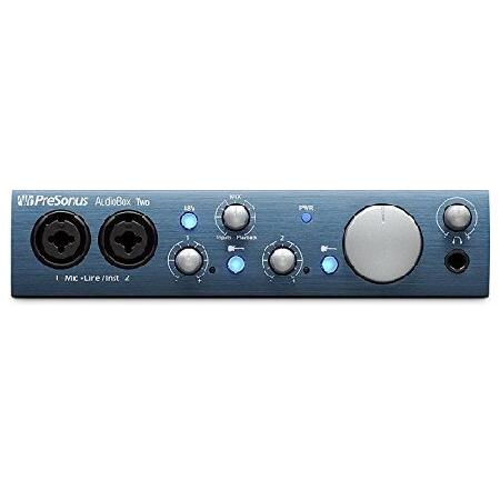 Presonus AudioBox iTwo Studio Audio Interface Full Studio Bundle w Recording Software for Mac, Windows and iPad, Headphones, Microphone w Cable, Pop F