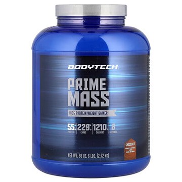 BodyTech, Prime Mass，高蛋白增重粉，巧克力味，6 磅（2.72 千克）