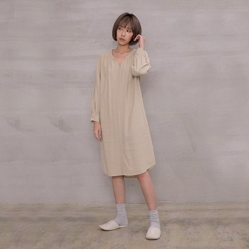 回歸自然寬襬洋裝 Back To Nashville Linen Sack Dress D137
