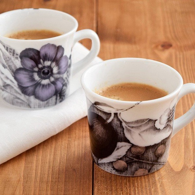 Estmarc エストマルク ピアンタ マグカップカップ マグ コップ コーヒーマグ コーヒーカップ コーヒー カフェ カフェ食器 おしゃれ 洋食器 花 イラスト 通販 Lineポイント最大get Lineショッピング