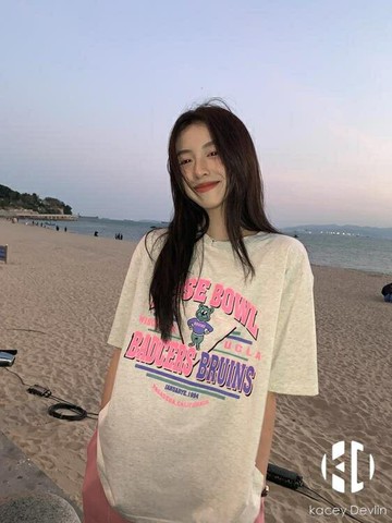 印花寬鬆圓領百搭設計感小眾短袖t恤女【聚物優品】