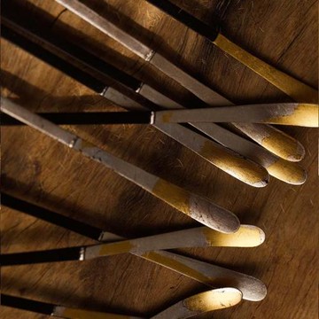 茶匙 彌云齋【翳金】竹胎大漆茶撥